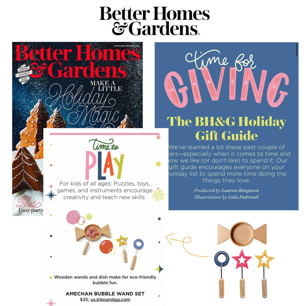 amechan bubble wands featured in BH&G Holiday Gift Guide 2021